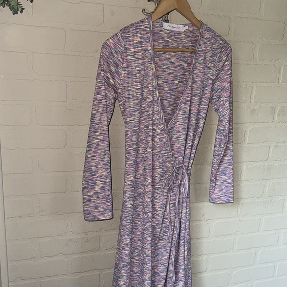 Lisa Says Gah dress Lucille Long Sleeve Wrap style Berry Size Small - Picture 5 of 8